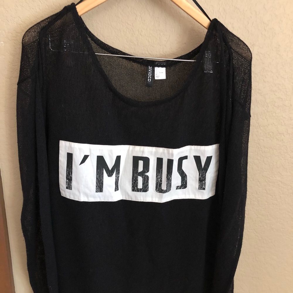 Sheer black H&M top